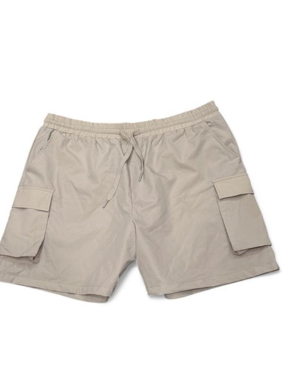Tan Khaki Cargo Shorts Elastic Drawstring Women's 2X